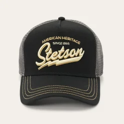 Stetson Embroidered 1865 Trucker Cap Black New