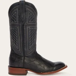 Stetson Falls Alligator Cowboy Boot Black