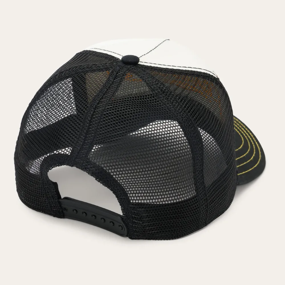 Stetson Black Script Heritage Trucker Cap Black/White Clearance