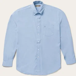 Stetson Solid One-Pocket Snap-Front Shirt Blue Online