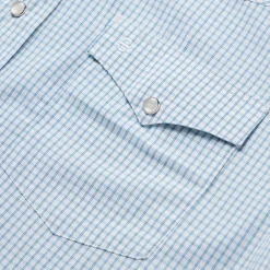 Stetson Two Stripe Check Western Shirt Blue New