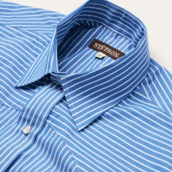 Stetson Western Stripe Shirt Blue Hot