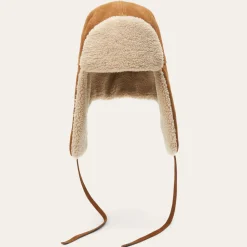 Stetson Bomber Cap Calf Split Brown Best