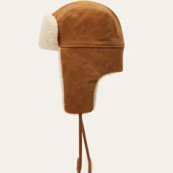 Stetson Bomber Cap Calf Split Brown Best