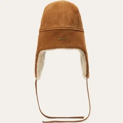 Stetson Bomber Cap Calf Split Brown Best