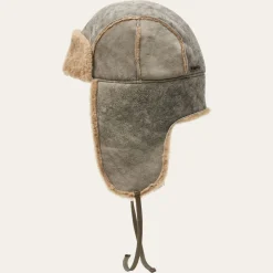 Stetson Bomber Cap Lambskin Vintage Grey Clearance