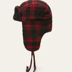 Stetson Bomber Cap Shadow Plaid Red/Black Check Clearance