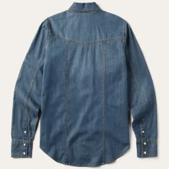 Stetson Boyfriend Fit Denim Shirt Blue Online