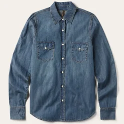 Stetson Boyfriend Fit Denim Shirt Blue Best