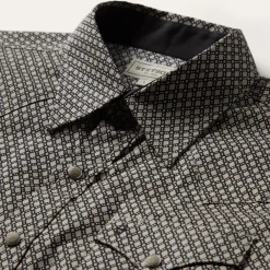 Stetson Diamond Print Western Shirt Brown Sale