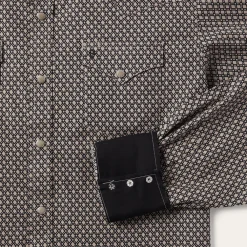 Stetson Diamond Print Western Shirt Brown Sale