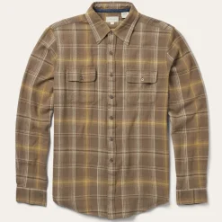 Stetson Flannel Button-Front Shirt Brown Best