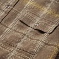Stetson Flannel Button-Front Shirt Brown Best