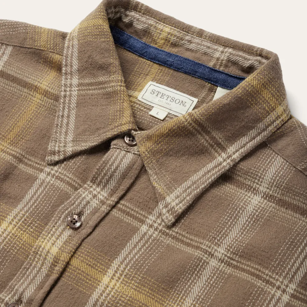 Stetson Flannel Button-Front Shirt Brown Online