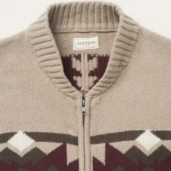 Stetson Gray Aztec Cardigan Brown Best