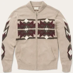 Stetson Gray Aztec Cardigan Brown New