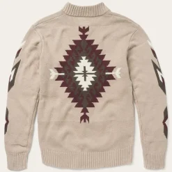 Stetson Gray Aztec Cardigan Brown New