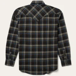 Stetson Plaid Flannel Western Shirt Brown Hot