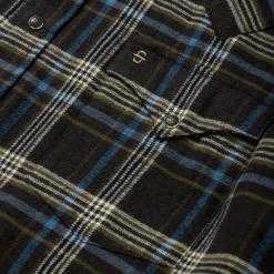 Stetson Plaid Flannel Western Shirt Brown Hot