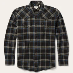 Stetson Plaid Flannel Western Shirt Brown New