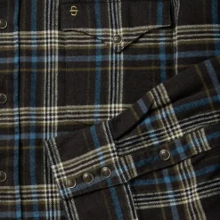 Stetson Plaid Flannel Western Shirt Brown New
