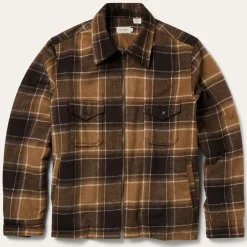 Stetson Plaid Western Coat Brown Sale