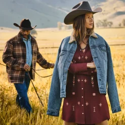 Stetson Plaid Western Coat Brown Sale