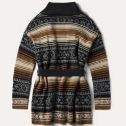 Stetson Serape Belted Cardigan Brown New