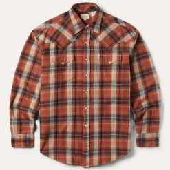 Stetson Brushed Twill Plaid Shirt Orange Online