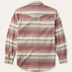 Stetson Brushed Twill Striped Shirt Red
