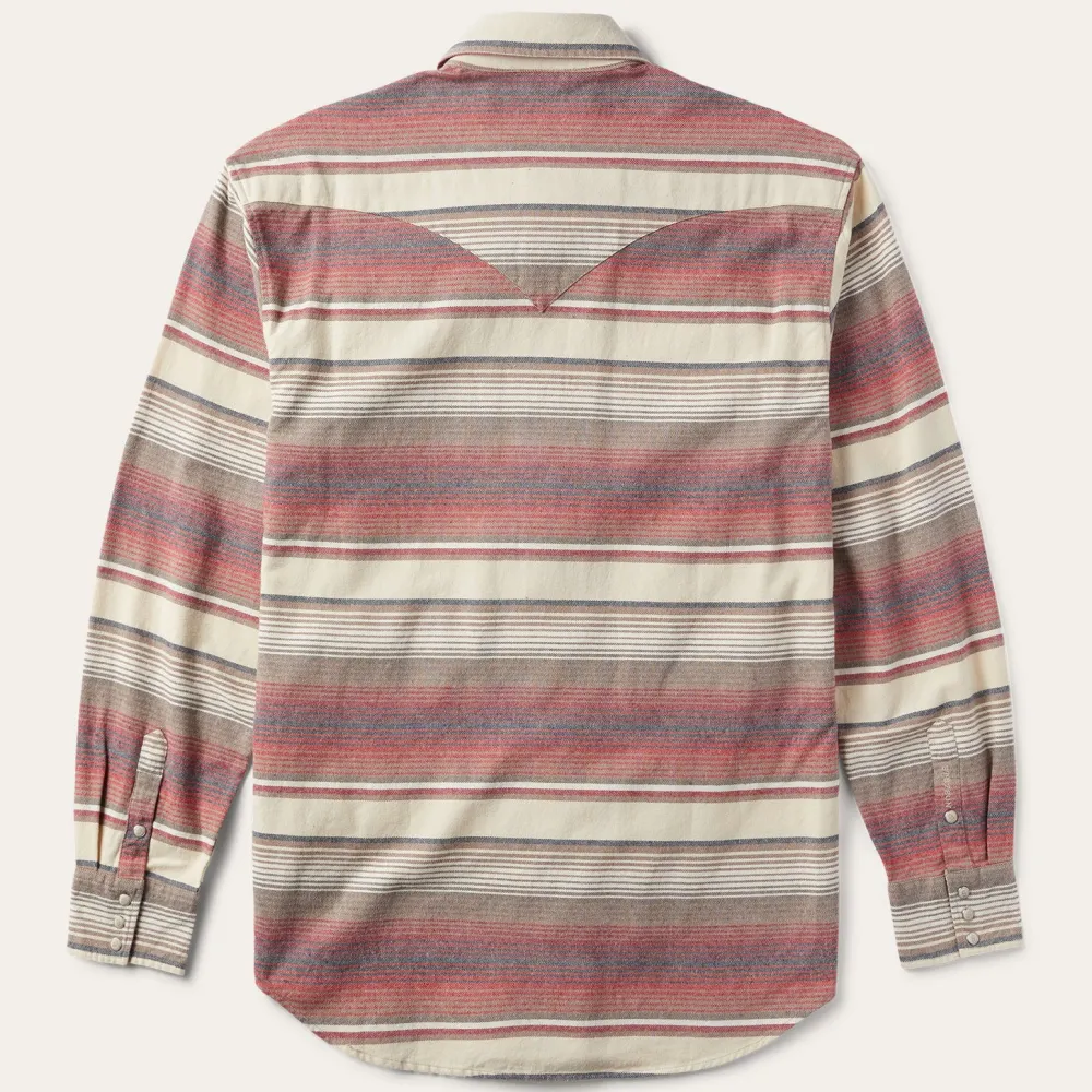 Stetson Brushed Twill Striped Shirt Red