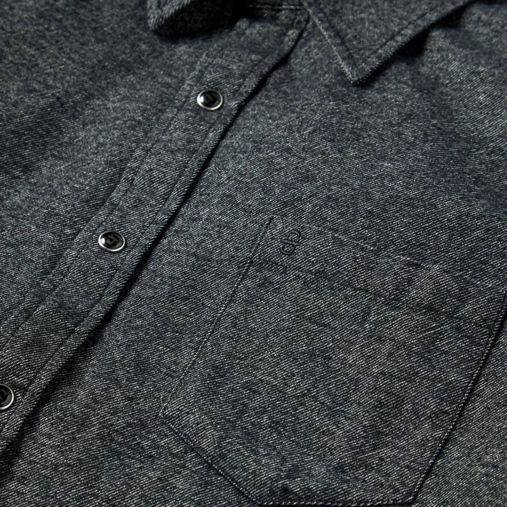 Stetson Brushed Twill Western Shirt Black