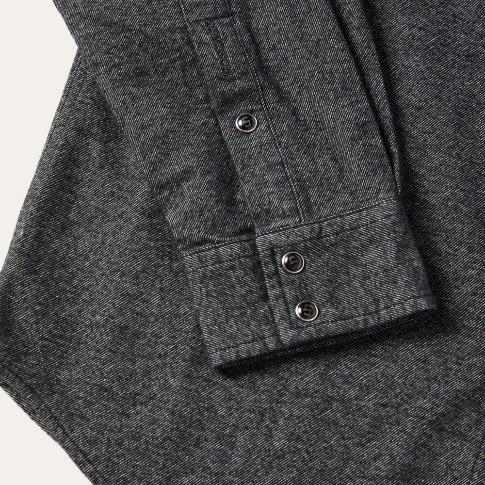 Stetson Brushed Twill Western Shirt Black