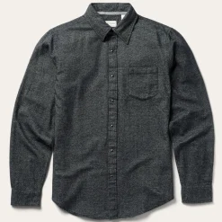 Stetson Brushed Twill Western Shirt Black Outlet