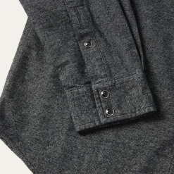 Stetson Brushed Twill Western Shirt Black Outlet
