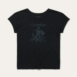 Stetson Bucking Cowboy Graphic Tee Black Hot