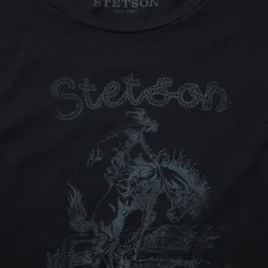 Stetson Bucking Cowboy Graphic Tee Black Discount