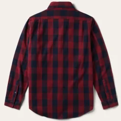 Stetson Buffalo Check Twill Shirt Red Outlet