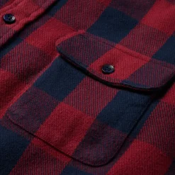 Stetson Buffalo Check Twill Shirt Red Outlet