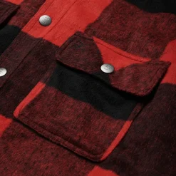 Stetson Buffalo Plaid Western Coat Red Hot