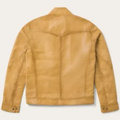 Stetson Butter Soft Distressed Leather Jacket Brown