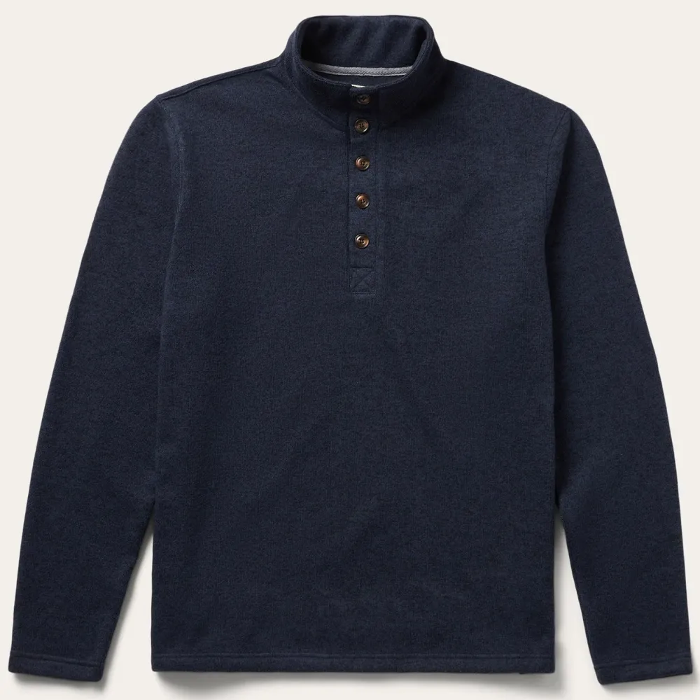 Stetson Button-Front Pullover Knit Sweater Blue Clearance
