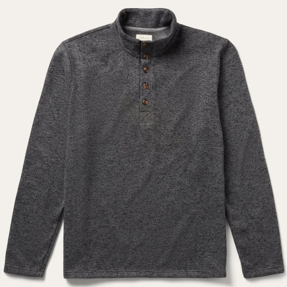 Stetson Button-Front Pullover Knit Sweater Grey Online