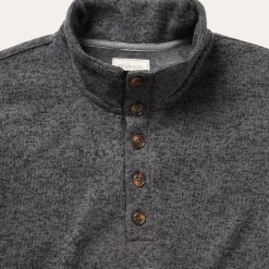 Stetson Button-Front Pullover Knit Sweater Grey Online