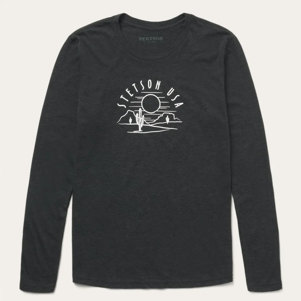 Stetson Cactus And Sunset Graphic Tee Black Hot