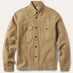 Stetson Camel Stretch Canvas Shirt Jacket Brown