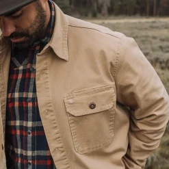 Stetson Camel Stretch Canvas Shirt Jacket Brown