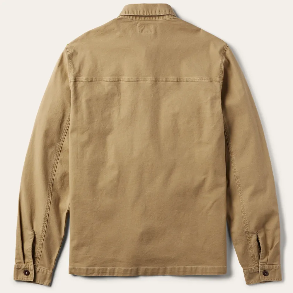 Stetson Camel Stretch Canvas Shirt Jacket Brown