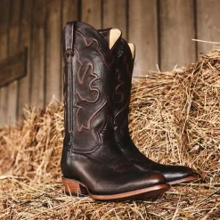 Stetson Carlisle Corded  Brushed Leather Boot Brown New