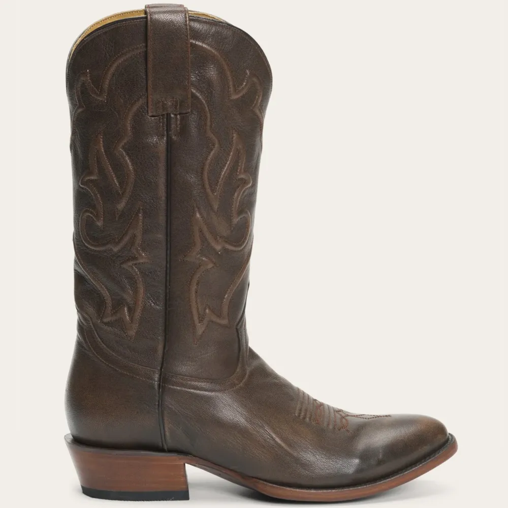 Stetson Carlisle Corded Brushed Leather Boot Brown New
